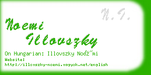 noemi illovszky business card